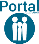 Logo of the CHARMS Portal, symbolising support and community for families and children